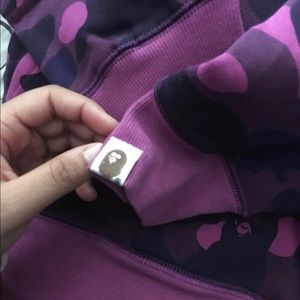 Purple BAPE pull over hoodie